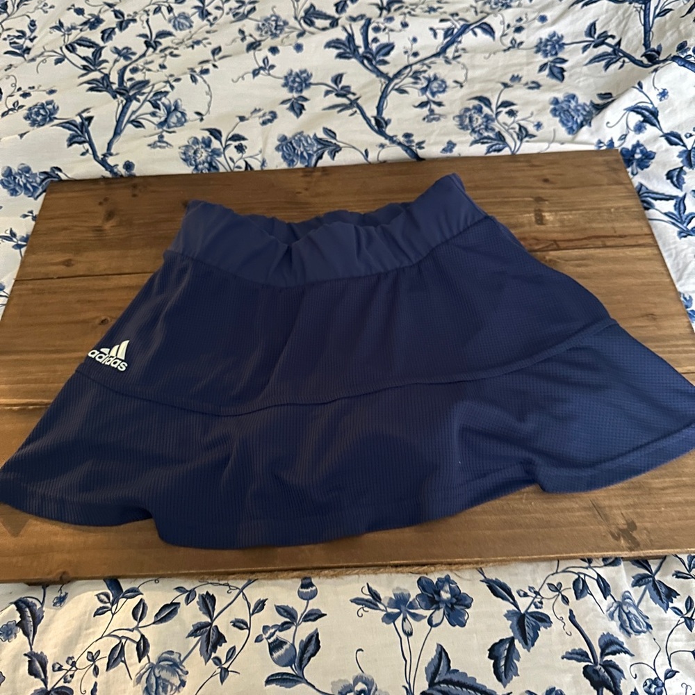 Adidas Solid Indigo Tennis Match Ladies Small Heat RDY Skort